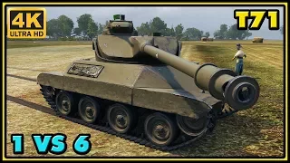 T71 - 11 Kills - 4,4K Damage - 1 VS 6 - World of Tanks Gameplay