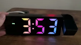 Yaboodn Projection Alarm Clock Digital for Bedrooms, LED Projection Clock Review