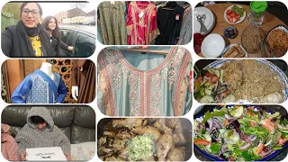 Eid ki shopping Shuroo || Apnay laiy bi Liya Nawa jora|| Mazaydar Chicken Pulao||@aleena.b01