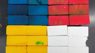 24 Super Vibrant and Soft Dyed Chalk Blocks | ASMR