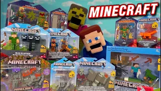 Minecraft NEW FIGURES!!! Caves & Cliffs, Dungeons Gift Set Playsets Mattel Unboxing 2022