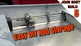 Easy and Cheap Jon Boat Rod Storage using Golf Tubes