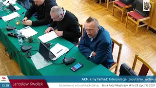 LXXIII Sesja Rady Miejskiej w Dusznikach-Zdroju w dniu 25.01.2024 r.