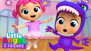 Mix - Jill & Baby John's Princess vs Dinosaur Dance Competition! | @LittleAngel & Friends Kid Songs