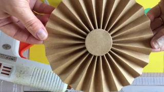How to make a PAPER FAN/DIY paper fan/How to make a paper rosette/paper decor for party