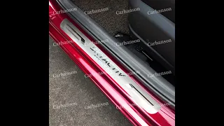 Car Accessories For Mazda 3 6 Cx-5 cx30 Door Sill Trim Protectors Guard Scuff Plates Installation