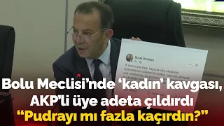 Bolu Meclisi'nde 'kadın' kavgası: Özcan AKP'li üyenin o mesajlarını gösterdi, AKP'li üye çıldırdı