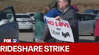Chicago rideshare drivers stage strike over unfair wages