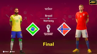FIFA 23 | BRAZIL vs. NORWAY | NEYMAR vs. HAALAND | FIFA WORLD CUP FINAL | [4K]