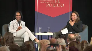 Former Secretary of State Condoleezza Rice speaks at Crystal Bridges
