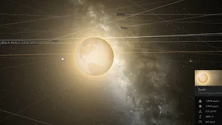 I shot a black hole (1 solar mass) at Earth and then sped up time - Universe Sandbox 2