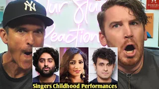 INDIAN Singers Childhood Performances | REACTION!!!