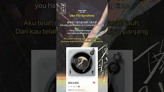 (Full lyric, EngSub, Bahasa Sub) Wang Yibo song Like The Sunshine