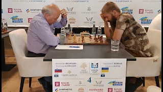 Олександр Бєлявський GM, SLO - Костянтин Борсук IM, UKR. Saint Charbel Chess Cup.