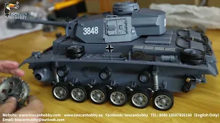 How to change wheels and tracks for Henglong tank 3848, adjust tension of track.