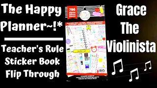 The Happy Planner   Teachers Rule Sticker Book I Flip Through I Grace the Violinista