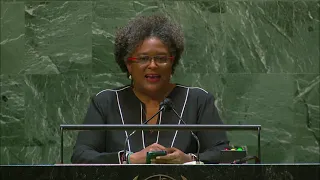 Mia Mottley   Barbados Pirme minister Addresses United Nations General Debate 76th Session English