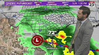 Breezy, warm, & humid Thursday; a spot shower possible