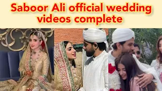 Saboor Ali wedding official hd videos |Saboor n Ali ansari official barart complete videos pictures