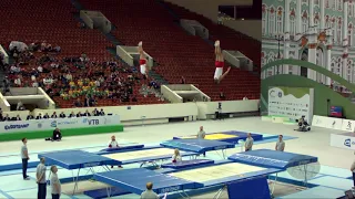 Bulgaria (BUL) M - 2018 Trampoline Worlds, St. Petersburg (RUS) - Qualification Synchro R1