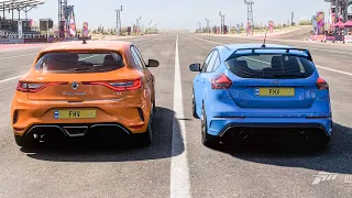 Forza Horizon 5 - Ford Focus RS vs Renault Megane R.S. | Acceleration Test