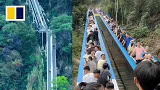 Escalators on mountain stir debate in China