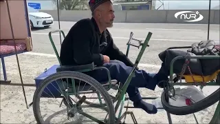 узбек мекку отправился на инвалидной коляски