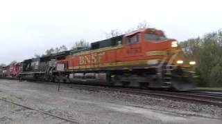 BNSF, Norfolk Southern, Canadian Pacific and rare Alco S2 on same train