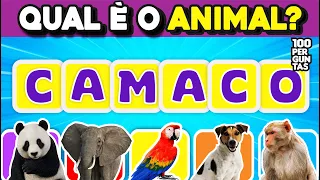 🐾Adivinhe 100 Animais com as Letras Embaralhadas I🐳 Adivinhe os Animais I Desafio dos Bichos I Quiz