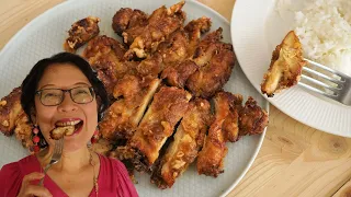 Crispy Lemongrass Fried Chicken - The thin crispy crust protects the meat: it is tender and juicy.
