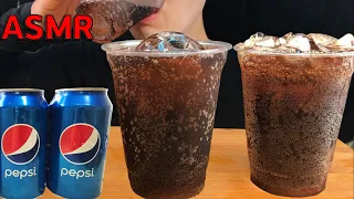 [ASMR] PEPSI COKE DRINKING SOUNDS WITH ICE CUP REAL SOUNDS ペプシコーラ飲料を飲む펩시콜라 음료수 먹방 얼음컵3잔(NO TALKING)