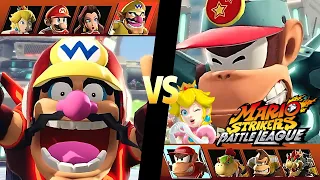 Mario Strikers Battle League Team Wario vs Team Diddy Kong at Urban Rooftop