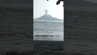 Detik detik Gunung Anak Krakatau Meletus yang Terekam Kamera #shorts
