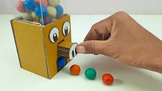 How to make Gum Ball Candy Dispenser Machine at Home - DIY Candy Dispenser Machine from Cardboard