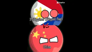 China vs Philippines (Flipped flag)