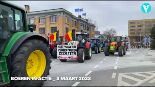 🚜 TRACTORSTOET BRUSSEL _ 3.3.2023 _ 2 uur (versneld in 10 min) met eerste deel van 3000 tractoren