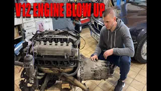 BMW V12 Engine blow and Teardown! ( Manual Transmission ).