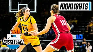 Indiana at Iowa | Big Ten Women's Basketball | Feb. 21, 2022 | B1G Basketball in 60