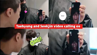 Taejin/JinV: Taehyung and Seokjin video calling eo 🤩