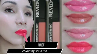 ColorStay Satin Ink REVLON Liquid Lipstick/ 4 shades swatches