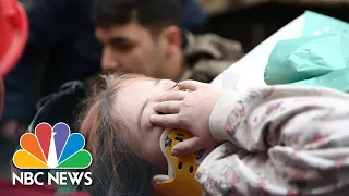Video: Two children rescued from building rubble after deadly earthquake in Turkey