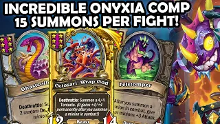 AMAZING Onyxia SYNERGY With OCTOSARI And FELSTOMPER! | Hearthstone Battlegrounds