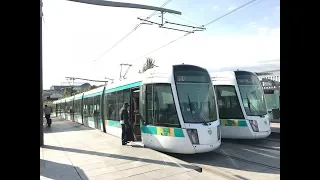 343-344 Alstom Citadis 402 (RATP) (Tram Line 3a) (Alexandra David Neel to Porte D' Ivry)