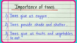 10 lines on importance of trees in english || Importance of trees essay in english 10 lines