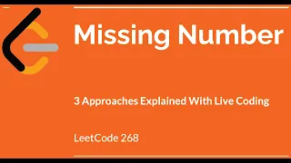 Missing Number - leetcode 268 - Find Missing Number in an Array
