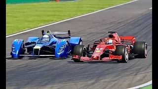 Ferrari F1 2018 vs Red Bull X2010 - Monza