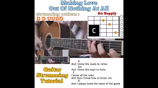 Making Love Out Of Nothing At All - Air Supply guitar chords w/ lyrics & strumming tutorial