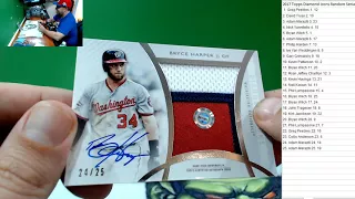 2017 Topps Diamond Icons Box Random Serial Number #1 Bryce Harper Patch Auto!