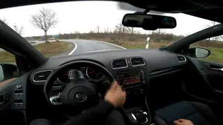 How Fast Golf GTI Edition 35 MK6 DSG Stock 235hp drive 100-200 kmh Dragy German Autobahn POV Sound