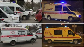 Ambulance responding compilation / siren wail, yelp, air horn